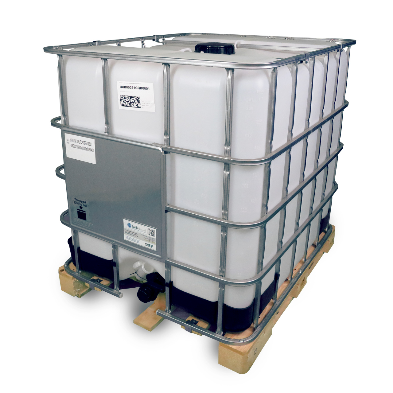 1000 L IBC Container, Holzpalette, 150/50, UN